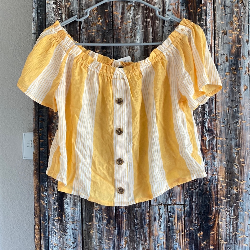 Off the shoulder crop top
